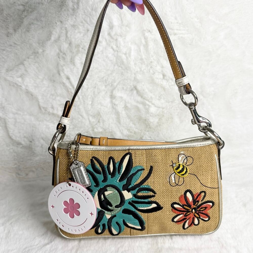 y2k COACH Vintage Bumble Bee Floral Mini Bag Demi